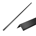 Aluminum Alloy Black L Corner Guards Wall Corner 0.6"x0.6"X48"/21Ga,6PCS