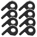 8 pcs LED Light Bar Mounting Brackets, 0.75-1.25 Inch Roll Bar Tube Clamp, Heavy Duty Aluminum Mount Kit for Off-Road Truck SUV Boat Roof Rack Work Lights, Black