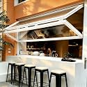 Aluminum Alloy Vertical Folding Sliding Window (36 * 36IN-White)