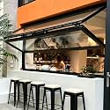 Aluminum Alloy Vertical Folding Sliding Windows (36*36IN-Black)