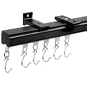 Aluminum Ceiling Curtain Track Black 6-9 ft Wall Mount Rail