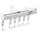Aluminum Ceiling Curtain Track White 9-12 ft Wall Mount Rail