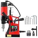 Aluminum-Copper Magnetic Drill Press, 1100W 1.6" Drilling Capacity, 550 RPM, Forward/Reverse Single Rail Portable Electric Drill for Steel, Construction & DIY