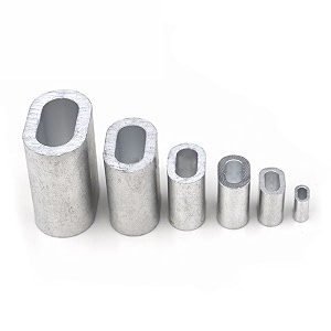 aluminum sleeves clip fittings loop sleeve 6 mm wire rope cable crimps silver tone 20