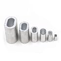 Aluminum Sleeves Clip Fittings Loop Sleeve 6 mm Wire Rope Cable Crimps (Silver Tone) (20)