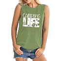 ALUS Womens Graphic Tank Tops Summer T Shirts Sleeveless Casual Loose Tunic Blouses