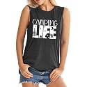 ALUS Womens Graphic Tank Tops Summer T Shirts Sleeveless Casual Loose Tunic Blouses