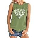 ALUS Womens Graphic Tank Tops Summer T Shirts Sleeveless Casual Loose Tunic Blouses