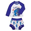 ALVA 2 Pcs Long Sleeve Rash Guard Swim Diaper Sets, Baby Toddler Swimsuit UPF 50+ Sun Protection for Boy and Girl