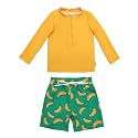 ALVABABY Long Sleeve Rashguards, Baby/Toddler Boys' Rash Guard Sets,Boy Swimsuit UPF 50+Two Piece Bathing Suit