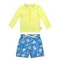 ALVABABY Long Sleeve Rashguards, Baby/Toddler Boys' Rash Guard Sets,Boy Swimsuit UPF 50+Two Piece Bathing Suit