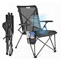 Alvantor Camping Chair, Full Mesh Folding Beach Chair Breathable High Back Portable Lawn Chair for Outdoor, Armrest, Cup Holder, Easy Use Seat for Travel, Fishing, Pinic