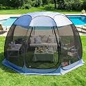 Alvantor Pop Up Screen House Tent, Instant Outdoor Gazebo with Mosquito Netting &amp; UPF 50+ Sun Protection, Portable Canopy Shelter for Patio, Backyard, Camping (2-10 Person)