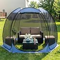 Alvantor Pop Up Screen House Tent, Instant Outdoor Gazebo with Mosquito Netting & UPF 50+ Sun Protection, Portable Canopy Shelter for Patio, Backyard, Camping (2-10 Person)