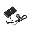 Alvin's Cables NP-F550 Dummy Battery to Right Angle DC Power Cable, 50CM, for Atomos Ninja V Monitor, with DC D-tap Port, Sony NP F550/F570/F970 Battery Replacement
