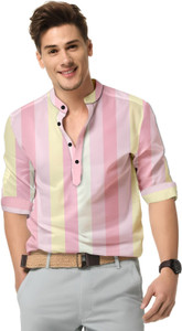ALVIN ENTERPRISE Men Colorblock Straight Kurta