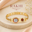 Alvira Bracelet AL-BR-33 Gold Bracelet Set (1 Rakhi Bracelet)