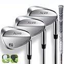 ALVO GOLF - Premium Full Face Golf Wedges, Golf Wedge Set and Singles, 3 Wedges 52/56/60/70 Degree,Lob,Gap,Sand Golf Club for Men, Premium Grip, Right Hand, max Spin