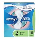 Always Infinity Feminine Pads for Women, Size 2 Regular, with Wings, unscented, 16ct