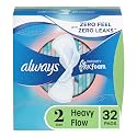 Always Infinity Feminine Pads for Women, Size 2 Heavy, with Wings, unscented, 32ct