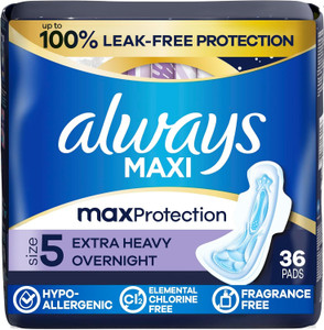 Always Maxi Overnight Pads with Wings for