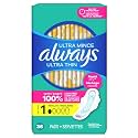 Always Pads Ultra Thin Size 1-36 Count Regular, 36 Count(Pack of 3)
