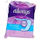 Always Thin Pantiliners Regular Unscented 20 Each (Pack of 3)