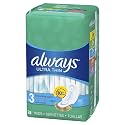 Always Ultra Thin Size 3 Extra Long Super Pads With Wings Unscented, 28 Count