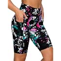 ALWAYS Women's High Waist Bike Shorts - Athletic Workout Tummy Control Stretch Running Yoga Pants