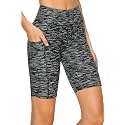 ALWAYS Women's High Waist Bike Shorts - Athletic Workout Tummy Control Stretch Running Yoga Pants