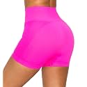 ALWAYS Women's High Waist Bike Shorts - Athletic Workout Tummy Control Stretch Running Yoga Pants