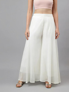 Alyana Creation Relaxed Women White Trousers