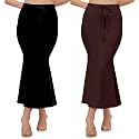 ALYNE Blended Saree Shapewear Petticoat for Women, Women's Blended FullElastic with Drawstring Saree Shapewear, Skirts for Women,Shape Wear Dress for Saree (Pack of 2)