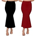 ALYNE Blended Saree Shapewear Petticoat for Women, Women's Blended FullElastic with Drawstring Saree Shapewear, Skirts for Women,Shape Wear Dress for Saree (Pack of 2)