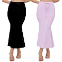 ALYNE Blended Saree Shapewear Petticoat for Women, Women's Blended FullElastic with Drawstring Saree Shapewear, Skirts for Women,Shape Wear Dress for Saree (Pack of 2)