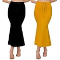 ALYNE Blended Saree Shapewear Petticoat for Women, Women's Blended FullElastic with Drawstring Saree Shapewear, Skirts for Women,Shape Wear Dress for Saree (Pack of 2)
