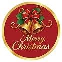 Alynta Merry Christmas Stickers 2 Inch 120Pcs Holiday Stickers Gold Foil