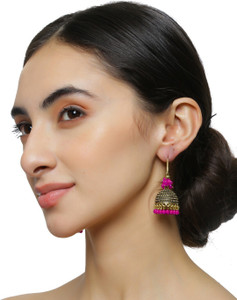 alysa bridal wedding traditional gold pearl jhumkasjhumkajhumki earrings for women alloy jhumki earring