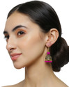 alysa Bridal Wedding Traditional Gold Pearl Jhumkas/Jhumka/Jhumki Earrings For Women Alloy Jhumki Earring