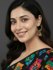 alysa stylish designer party wear alloy jhumki earring