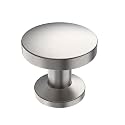 Alzassbg 1.1" Brushed Satin Nickel Round Cabinet Knobs 30 Pack, AL6044SN