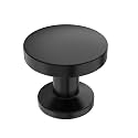 Alzassbg 1.1" Matte Black Round Cabinet Knobs 15 Pack, AL6044MB