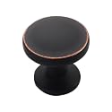 Alzassbg 1.1" Oil Rubbed Bronze Round Cabinet Knobs 6 Pack, AL6044ORB
