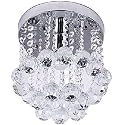 Arch!SMAN Round Crystal Chandelier Lighting Modern Flush Mount Ceiling Light Fixture (Model 6)