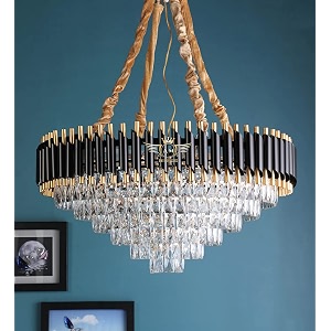 modern black crystal empire chandelier 800 mm