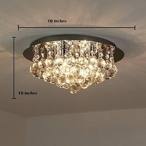 round crystal chandelier lighting modern flush mount ceiling light fixture model 24