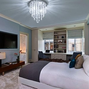 round crystal chandelier lighting modern flush mount ceiling light fixture model 37
