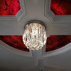 round crystal chandelier lighting modern flush mount ceiling light fixture model 18