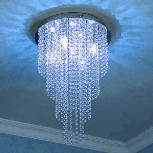 round crystal chandelier lighting modern flush mount ceiling light fixture model 16