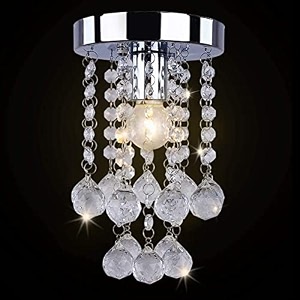 round crystal chandelier lighting modern flush mount ceiling light fixture model 25